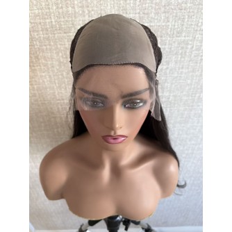 24" Virgin European Natural Brown Lace Top Wig with Silk Liner & Bottom Waves