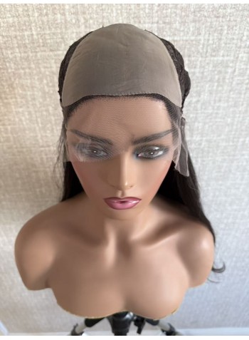 24" Virgin European Natural Brown Lace Top Wig with Silk Liner & Bottom Waves