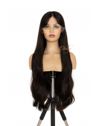 31 inch Virgin European Lace Top Wig in Dark Brown – Limited Edition