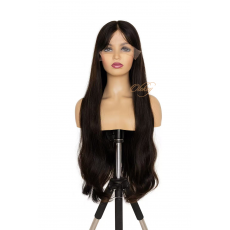 31" Virgin European Lace Top Wig – Velour Chestnut Dark Brown | Exclusive Collector’s Edition