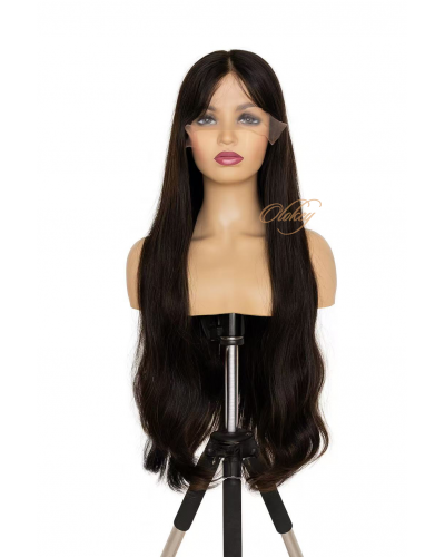 31" Virgin European Lace Top Wig – Velour Chestnut Dark Brown | Exclusive Collector’s Edition
