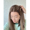 18 inch Mocha Honey Melt Virgin Mongolian Hair Wig – Swiss Lace with Bleached Knots