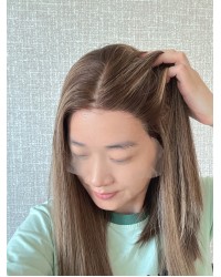 18" Mocha Honey Melt Lace Top Wig – Virgin Mongolian Hair 18 inch Mocha Honey Melt Virgin Mongolian Hair Wig – Swiss Lace with Bleached Knots