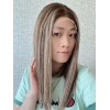 18 inch Mocha Honey Melt Virgin Mongolian Hair Wig – Swiss Lace with Bleached Knots