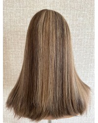 18" Mocha Honey Melt Lace Top Wig – Virgin Mongolian Hair 18 inch Mocha Honey Melt Virgin Mongolian Hair Wig – Swiss Lace with Bleached Knots