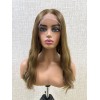 Warm Honey Mocha Brown 20 Inch Virgin Slavic Lace Top Wig 20" Warm Honey Mocha Brown Virgin Slavic Lace Top Wig on Mannequin