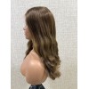 Warm Honey Mocha Brown 20 Inch Virgin Slavic Lace Top Wig 20" Warm Honey Mocha Brown Virgin Slavic Lace Top Wig on Mannequin