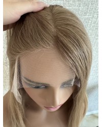 22" Lace Top Champagne Beige Brazilian Hair Wig