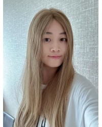 22" Lace Top Champagne Beige Brazilian Hair Wig