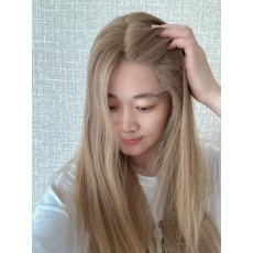 22" Champagne Beige Radiance | Lace Top Wig | Brazilian Hair with Swiss Lace & Single Knots