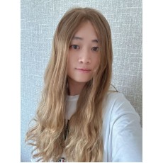 24" Champagne Beige Elegance Wave | Lace Top Wig with Swiss Lace & Single Knots