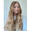 24" Lace Top Champagne Beige Brazilian Wave Wig