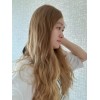 24" Lace Top Champagne Beige Brazilian Wave Wig