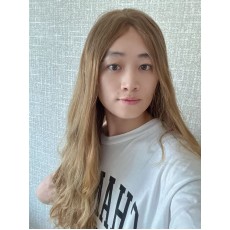 24" Luxury Champagne Beige Elegance Brazilian Wave Hair Lace Top Wig 