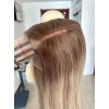Lace Top Balayage Blonde Rooted Color 8T/60D#  Virgin European Dyed Hair Luxury Wigs