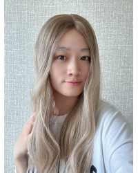 Balayage Champagne Blonde Lace Top Wig – Luxury Mongolian Hair Lace Top Balayage Champagne Blonde Mongolian Hair Luxury Wig – Swiss Lace Single Knots