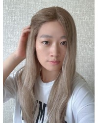 Balayage Champagne Blonde Lace Top Wig – Luxury Mongolian Hair Lace Top Balayage Champagne Blonde Mongolian Hair Luxury Wig – Swiss Lace Single Knots