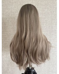 Balayage Champagne Blonde Lace Top Wig – Luxury Mongolian Hair Lace Top Balayage Champagne Blonde Mongolian Hair Luxury Wig – Swiss Lace Single Knots