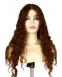 24 inch Cinnamon Glow Curly Brazilian Hair Lace Top Wig – Custom Order