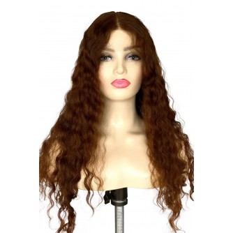 24" Cinnamon Glow Curly Brazilian Hair Lace Top Wig – Custom Order