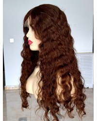 24 inch Cinnamon Glow Curly Brazilian Hair Lace Top Wig – Custom Order