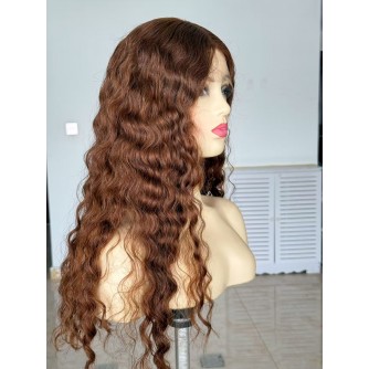 24" Cinnamon Glow Curly Brazilian Hair Lace Top Wig – Custom Order
