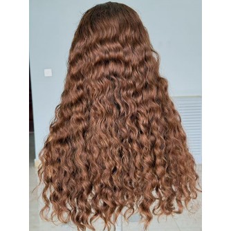 24" Cinnamon Glow Curly Brazilian Hair Lace Top Wig – Custom Order