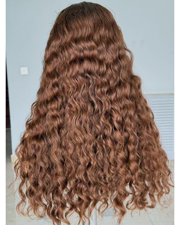 24" Cinnamon Glow Curly Brazilian Hair Lace Top Wig – Custom Order