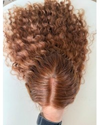 24 inch Cinnamon Glow Curly Brazilian Hair Lace Top Wig – Custom Order