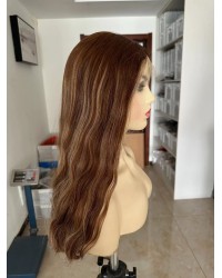 Lace Top With Ear To Ear Lace Natural European Reddish BB8/BB10 Color Virgin European Hair Lace Top Wigs