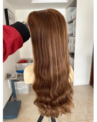 Lace Top With Ear To Ear Lace Natural European Reddish BB8/BB10 Color Virgin European Hair Lace Top Wigs