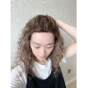 16 inch Coffee Glow Waves Lace Top Wig – Mongolian Hair