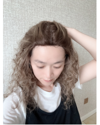 Coffee Glow Waves Lace Top Wig 16 Inch 16 inch Coffee Glow Waves Lace Top Wig – Mongolian Hair