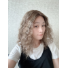 16 inch Coffee Glow Waves Lace Top Wig – Mongolian Hair