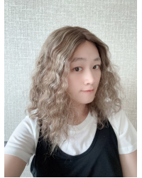 Coffee Glow Waves Lace Top Wig 16 Inch 16 inch Coffee Glow Waves Lace Top Wig – Mongolian Hair