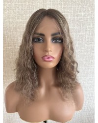 Coffee Glow Waves Lace Top Wig 16 Inch 16 inch Coffee Glow Waves Lace Top Wig – Mongolian Hair