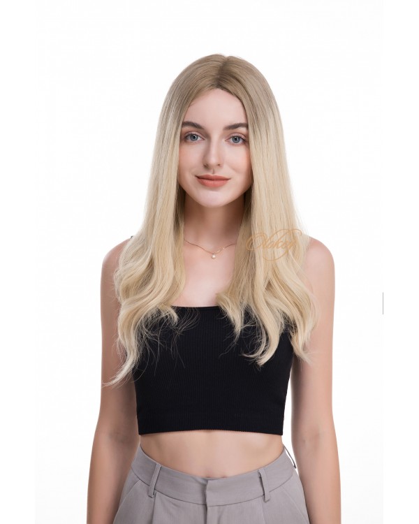 Lace Top Natural Soft Rooted Pearl Blonde Wig · Virgin Slavic Hair · Luxury Handmade Wig