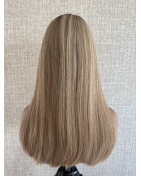 20inches Lace top Kosher Wigs Brazilian Hair Highlights Color Kosher Wigs Sheitels