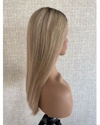20inches Lace top Kosher Wigs Brazilian Hair Highlights Color Kosher Wigs Sheitels