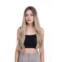 Lace Top Balayage Blonde Color 6244# Virgin European Dyed Hair Luxury Wigs 