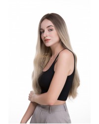 Balayage Ashy Blonde Lace Top Wig – Virgin European Hair Balayage Ashy Blonde Lace Top Wig, Virgin European Hair, Rooted Luxury, 26 Inch