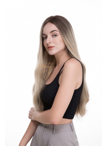 26" Luxury Balayage Ashy Blonde Virgin European Hair Lace Top Wig– 16"–26" Lengths