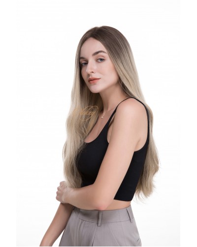 26" Luxury Balayage Ashy Blonde Virgin European Hair Lace Top Wig– 16"–26" Lengths