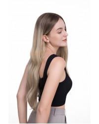 Balayage Ashy Blonde Lace Top Wig – Virgin European Hair Balayage Ashy Blonde Lace Top Wig, Virgin European Hair, Rooted Luxury, 26 Inch