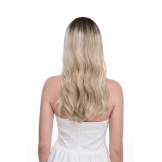 20" Creamy Rooted Blonde Lace Top Sheitel — Kosher Luxury, Wefted Back (18/20/22" In Stock)