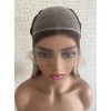 18" Toffee Melt lace top wig with deep brown roots and honey highlights
