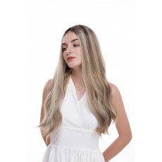 24" Lace Top Toffee Melt Brazilian Hair Wig | Swiss Lace Single Knots | Luxury Wig