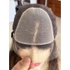 24 Inch Curly Virgin Human Hair Wig D4/6-8# Brown Color | Swiss Lace Top | OlokeyWigs