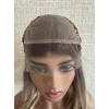22" Balayage Smoky Ash & Champagne Lights Lace Top Wig – Virgin Brazilian Hair
