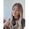 22" Balayage Smoky Ash & Champagne Lights Lace Top Wig – Virgin Brazilian Hair
